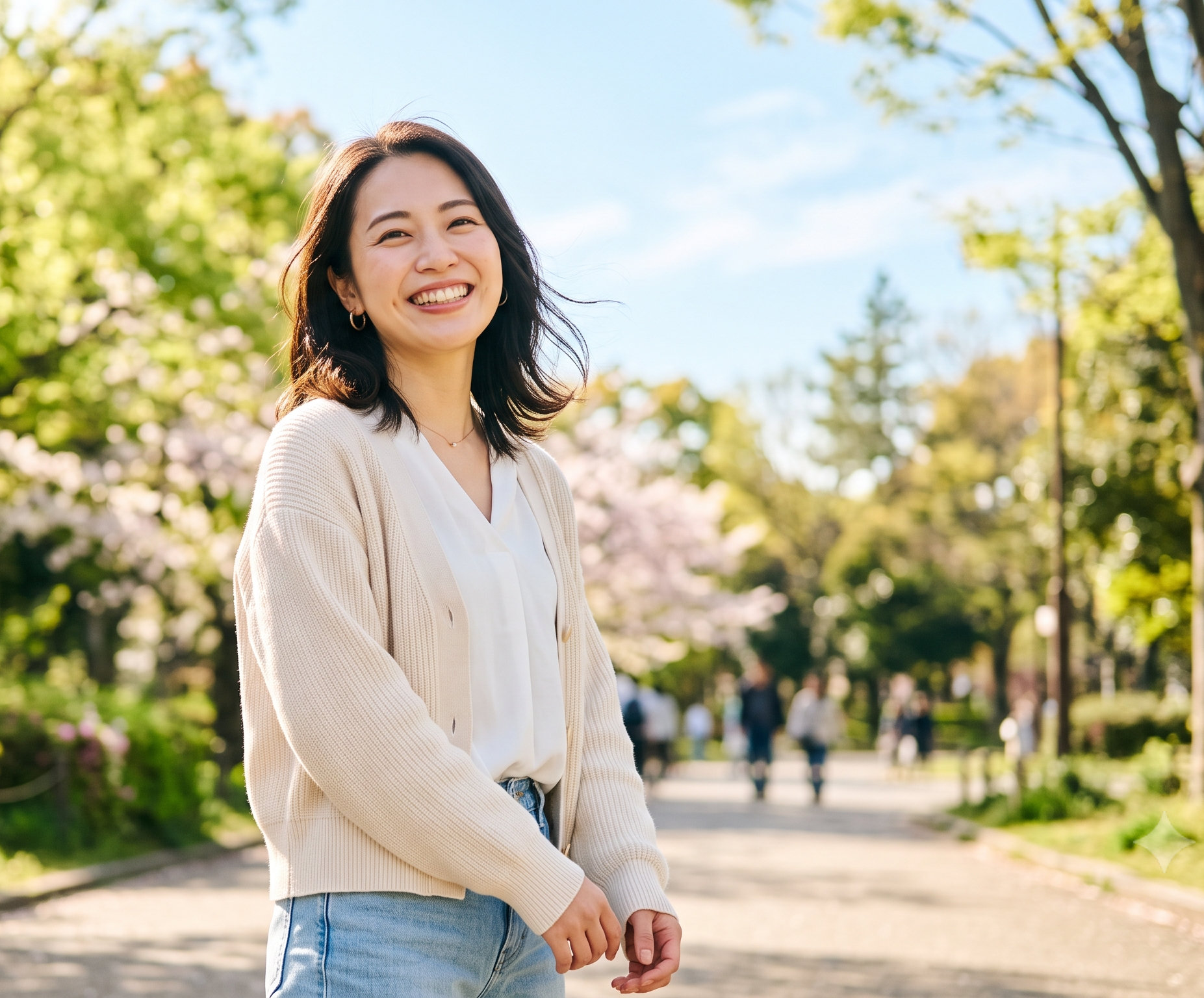 笑顔の女性